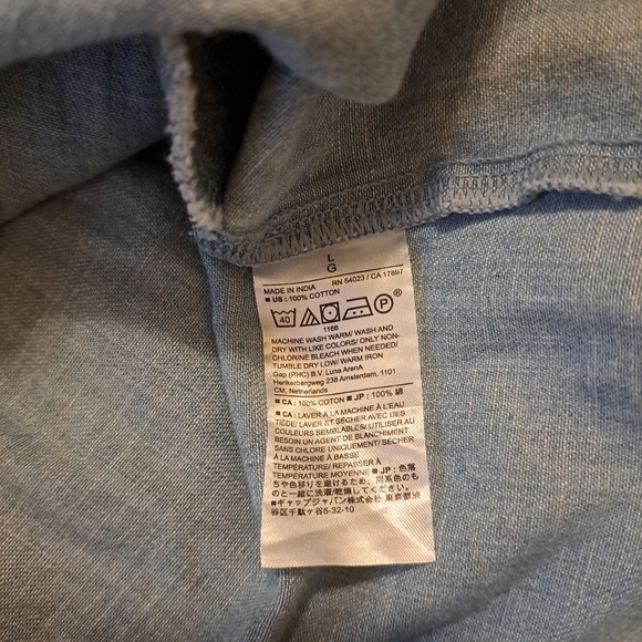 Banana Republic Utility Mini Shirtdress Light Blue 2025 Season EUC ButtonFront L - Picture 7 of 7